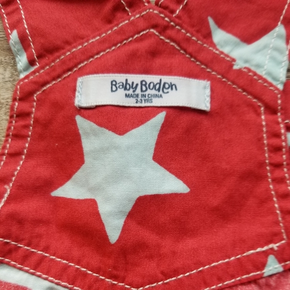 2012 nwot/ln Mini Boden 2-3 years red lightweight shortalls - Picture 3 of 9